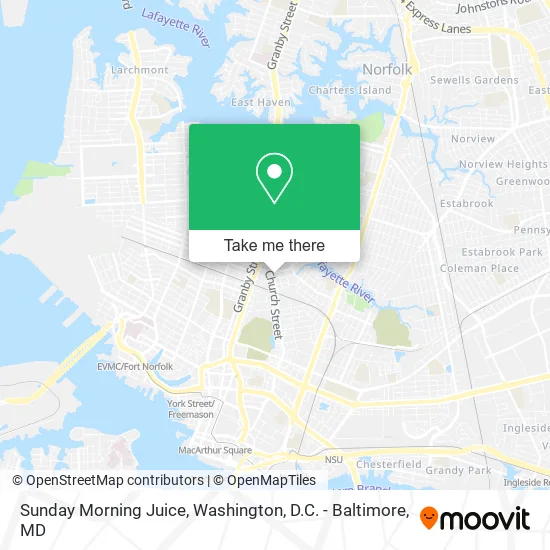 Sunday Morning Juice map