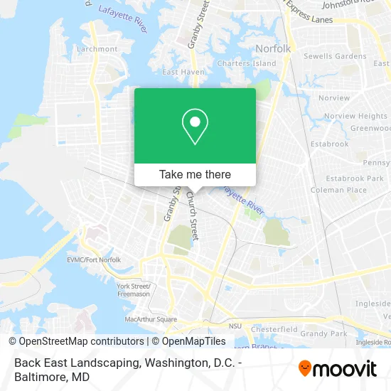 Back East Landscaping map