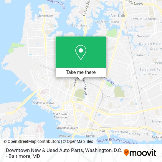 Downtown New & Used Auto Parts map