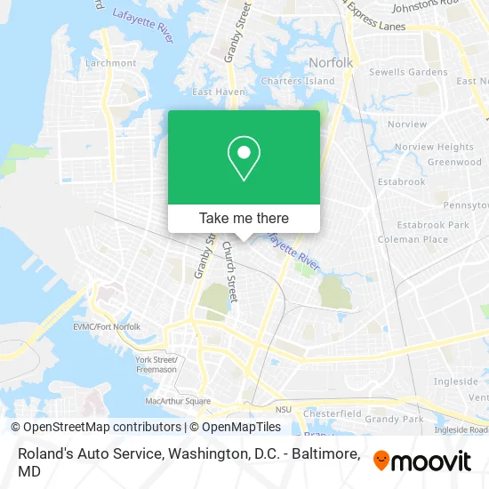 Roland's Auto Service map