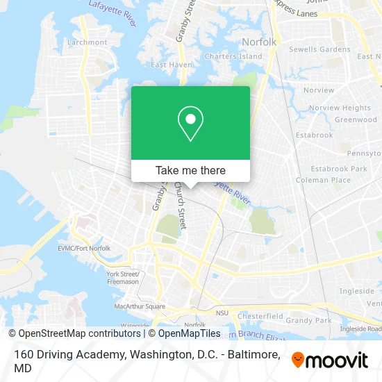 160 Driving Academy map