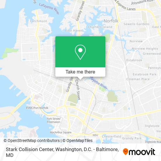 Stark Collision Center map