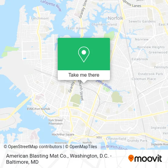 American Blasting Mat Co. map