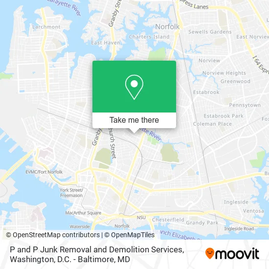 P and P Junk Removal and Demolition Services map