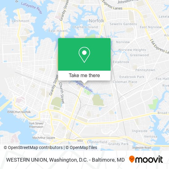 WESTERN UNION map