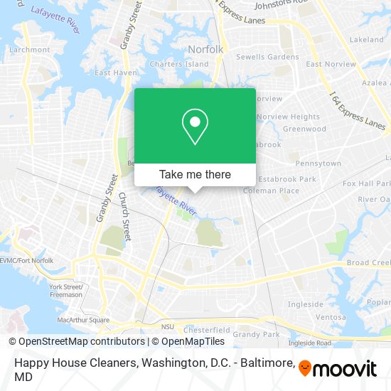 Happy House Cleaners map