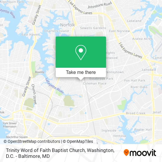 Mapa de Trinity Word of Faith Baptist Church