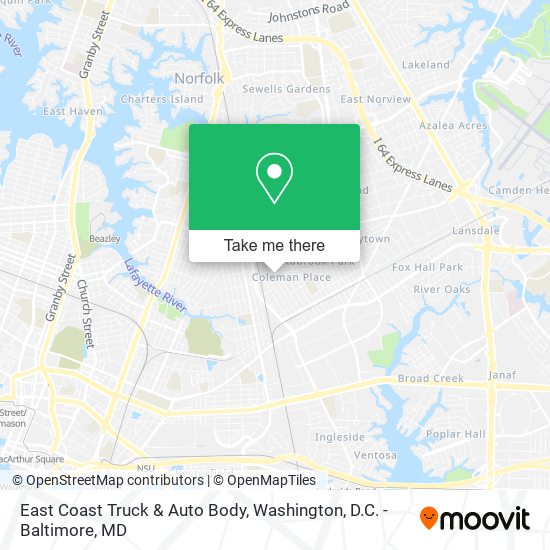 Mapa de East Coast Truck & Auto Body