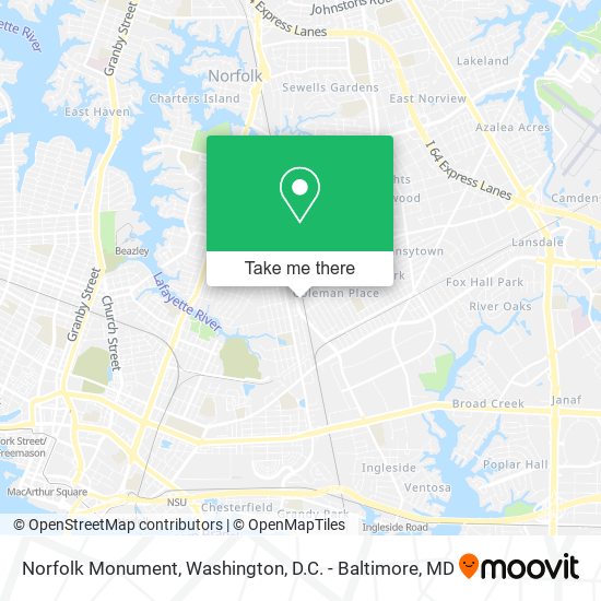 Norfolk Monument map