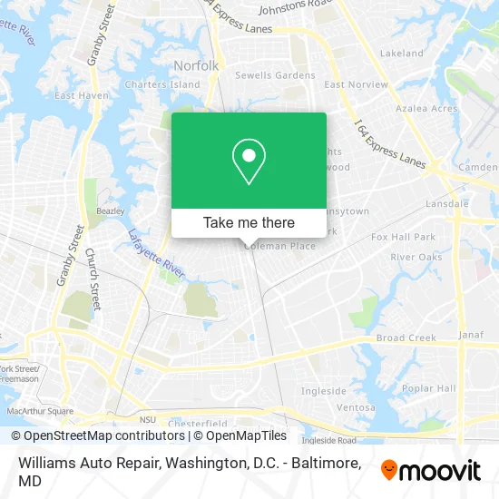 Mapa de Williams Auto Repair
