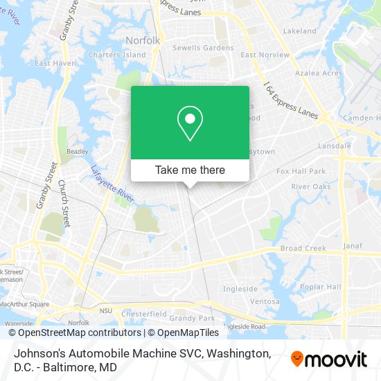 Johnson's Automobile Machine SVC map