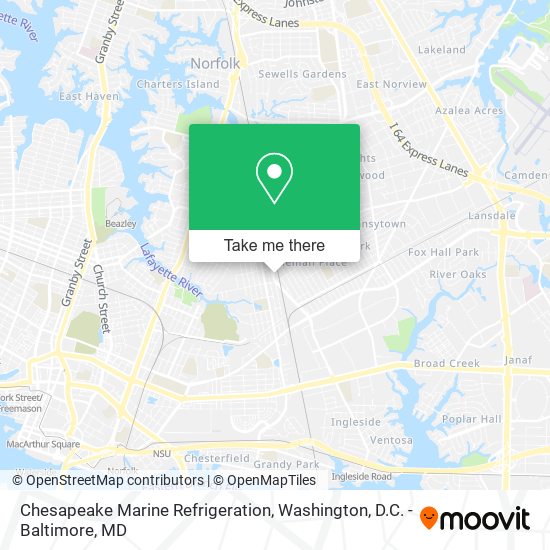 Mapa de Chesapeake Marine Refrigeration