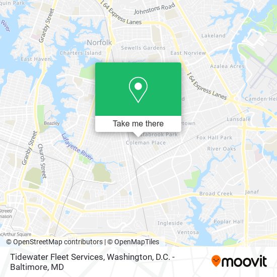 Tidewater Fleet Services map