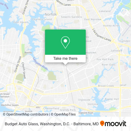 Budget Auto Glass map