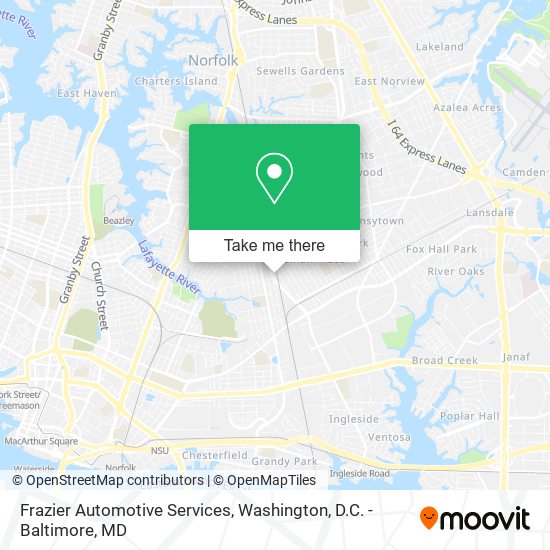 Frazier Automotive Services map