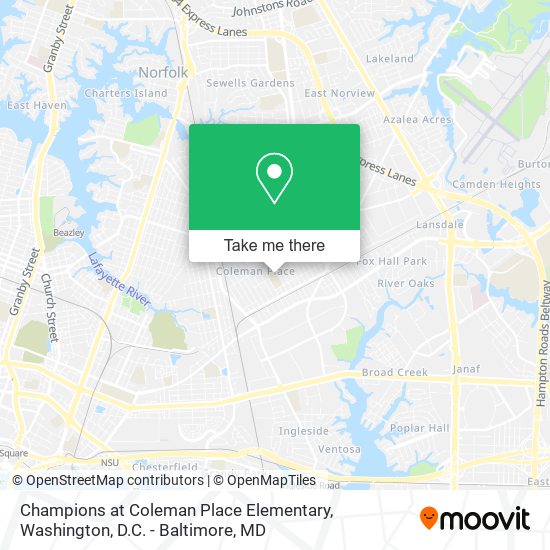 Mapa de Champions at Coleman Place Elementary