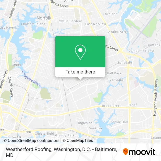Weatherford Roofing map