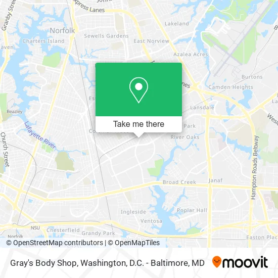 Mapa de Gray's Body Shop