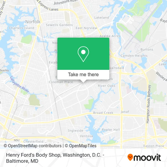 Henry Ford's Body Shop map