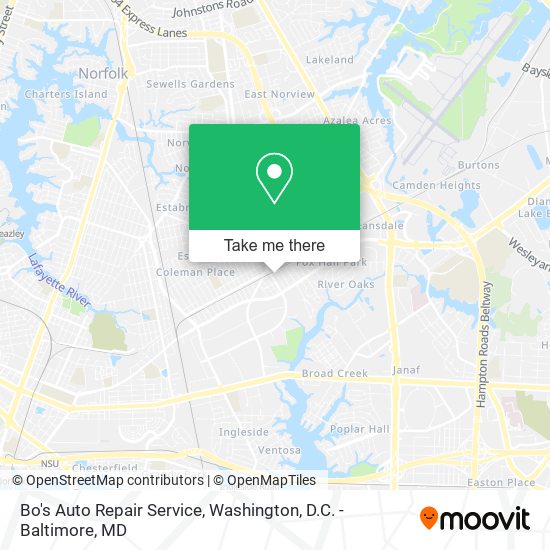 Bo's Auto Repair Service map