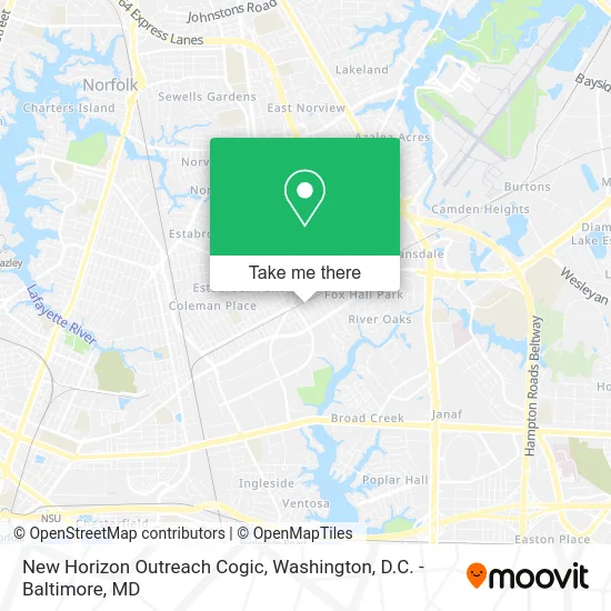 New Horizon Outreach Cogic map