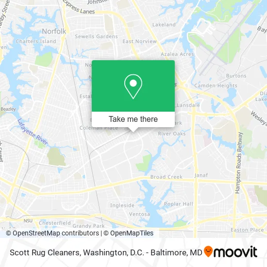 Scott Rug Cleaners map