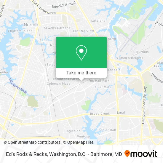 Ed's Rods & Recks map