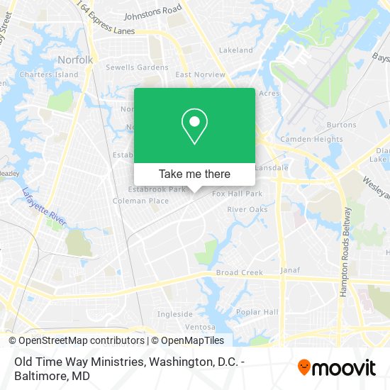 Old Time Way Ministries map
