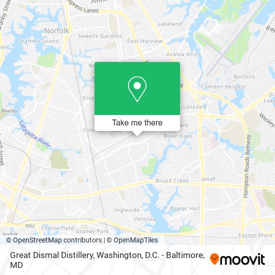 Great Dismal Distillery map