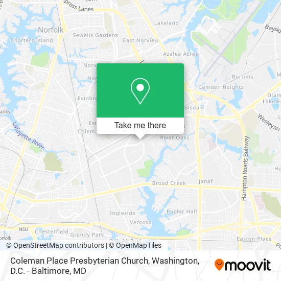 Mapa de Coleman Place Presbyterian Church