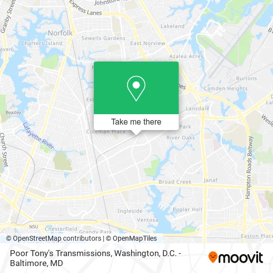 Mapa de Poor Tony's Transmissions