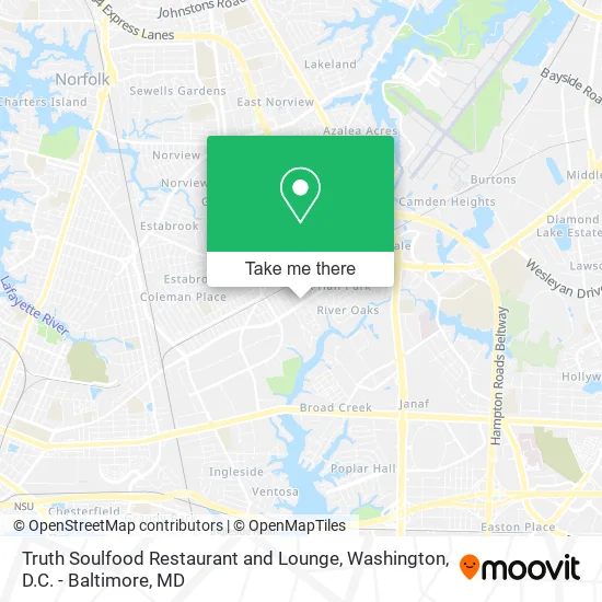 Mapa de Truth Soulfood Restaurant and Lounge