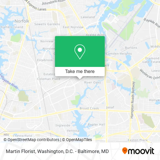 Martin Florist map