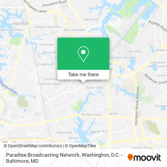 Mapa de Paradise Broadcasting Network