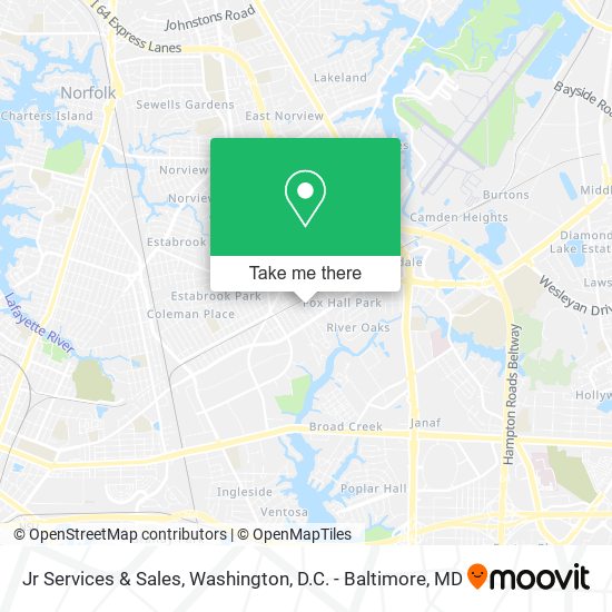 Jr Services & Sales map