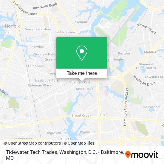 Mapa de Tidewater Tech Trades