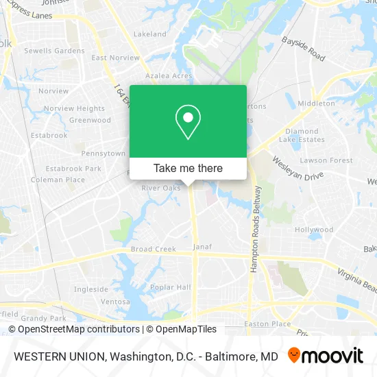 WESTERN UNION map