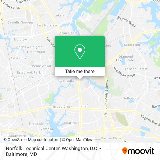 Norfolk Technical Center map