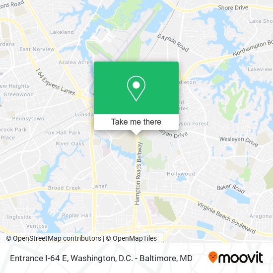 Entrance I-64 E map