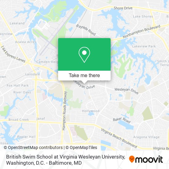 British Swim School at Virginia Wesleyan University map