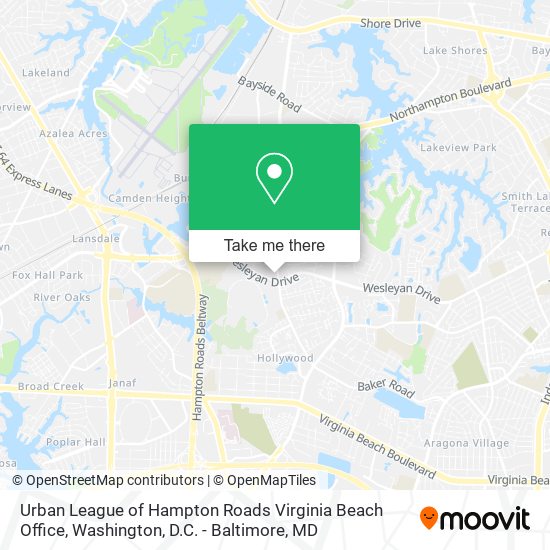 Urban League of Hampton Roads Virginia Beach Office map