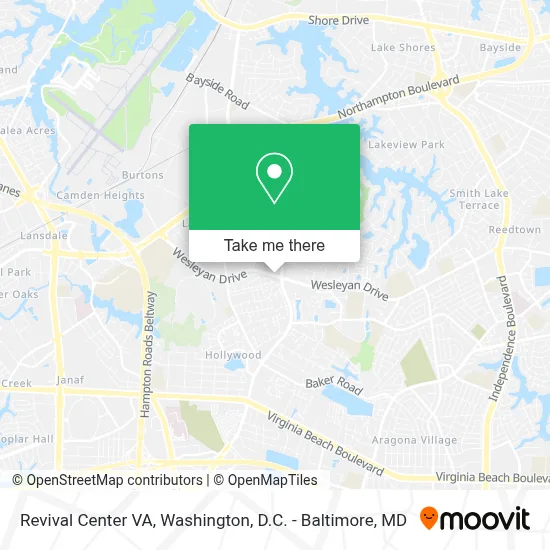 Revival Center VA map