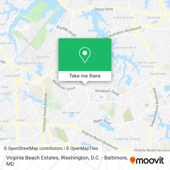 Virginia Beach Estates map