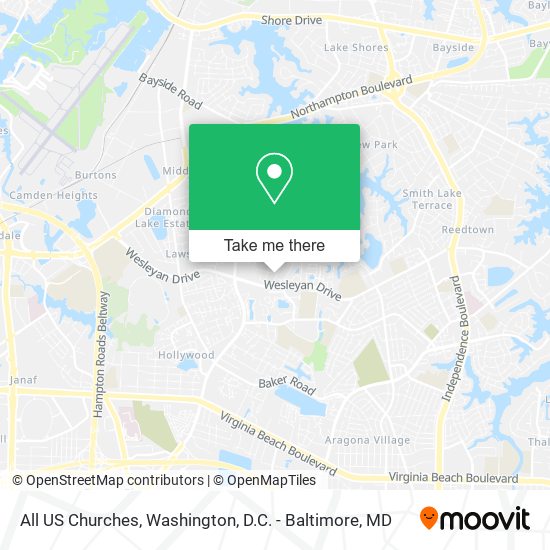 All US Churches map