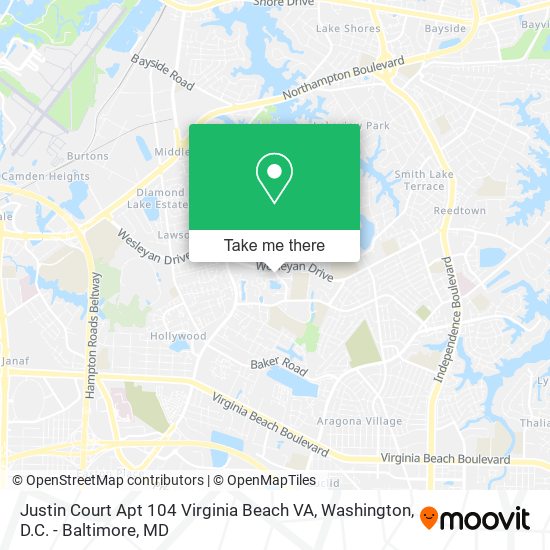 Justin Court Apt 104 Virginia Beach VA map