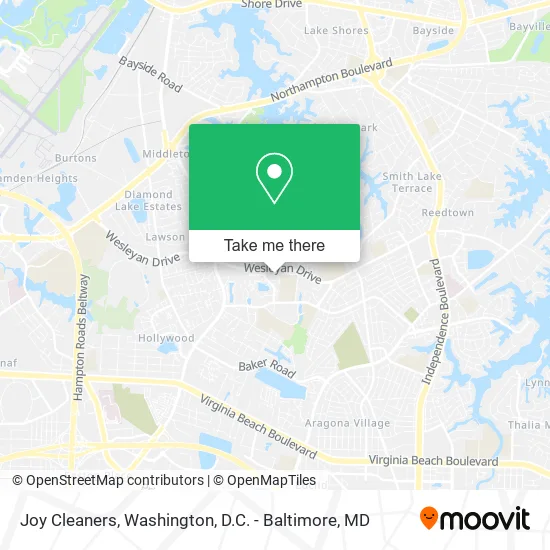 Joy Cleaners map
