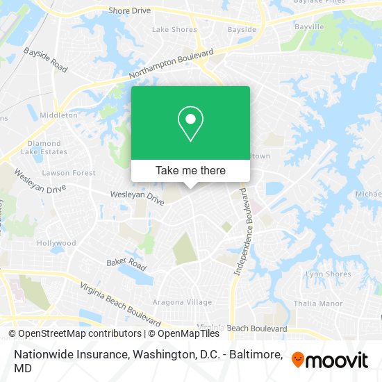 Mapa de Nationwide Insurance