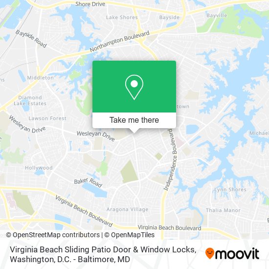Virginia Beach Sliding Patio Door & Window Locks map