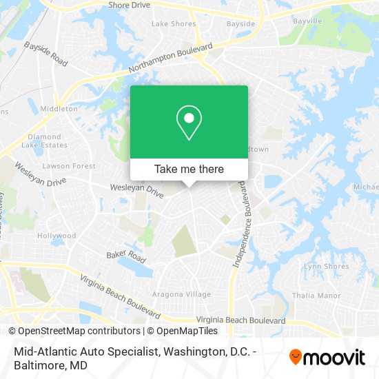 Mid-Atlantic Auto Specialist map