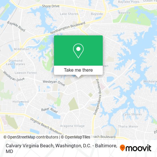 Calvary Virginia Beach map